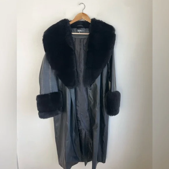 Missguided Jackets Coats Missguided Faux Fur Faux Leather
